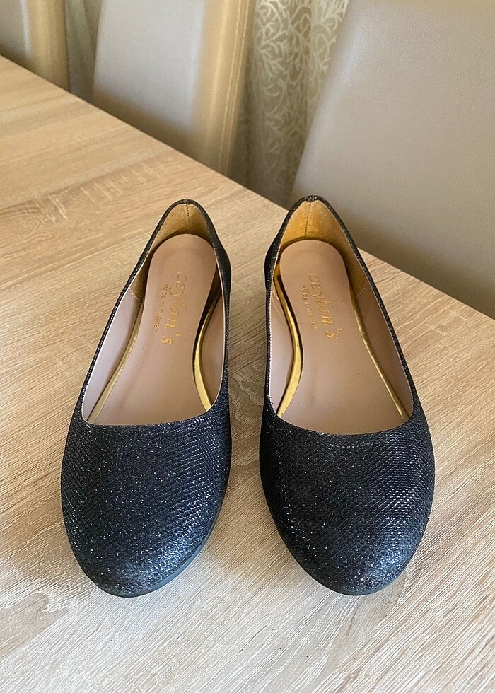 Simli siyah babet - Görsel 3