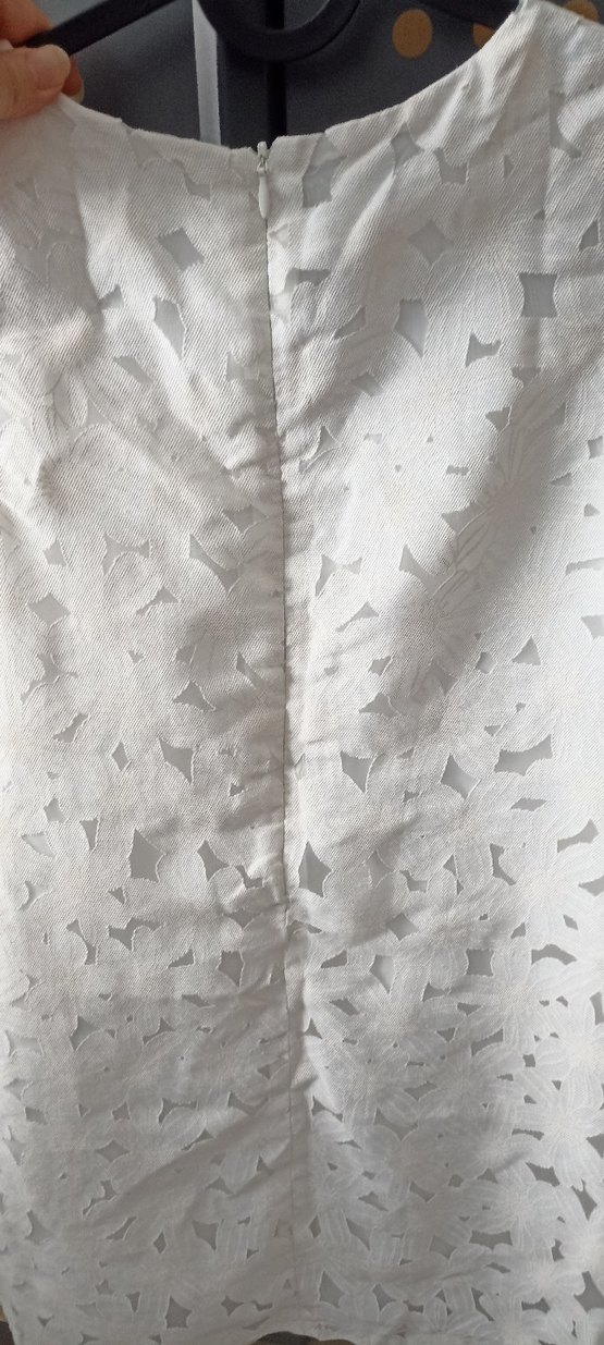 Kız çocuk Beyaz Dantelli Kolsuz Kısa abiye elbise - Görsel 5