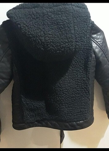 Kız çocuk deri mont - Görsel 5
