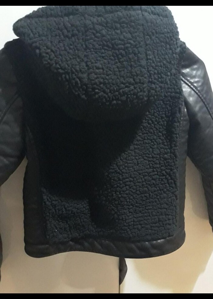 Kız çocuk deri mont - Görsel 5
