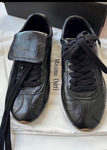 Massimo Dutti Siyah bayan Ayakkabı Bağcığı