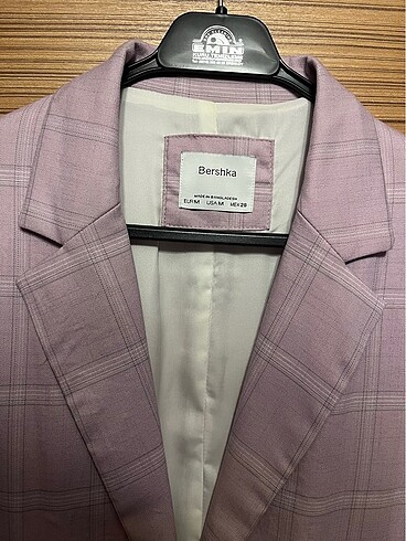 m Beden Bershka Ekoseli Blazer