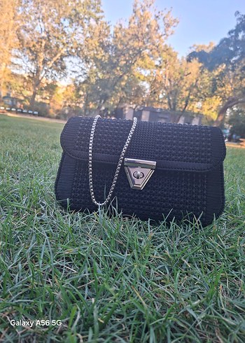 Siyah  el Örgüsü Kadın Çanta - Görsel 3