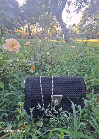Siyah  el Örgüsü Kadın Çanta - Görsel 13