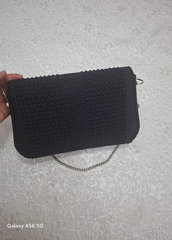 Siyah  el Örgüsü Kadın Çanta - Görsel 7