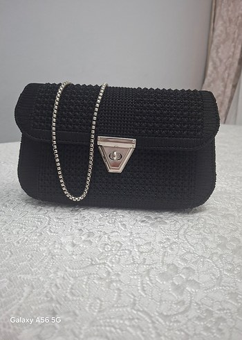 Siyah  el Örgüsü Kadın Çanta - Görsel 11