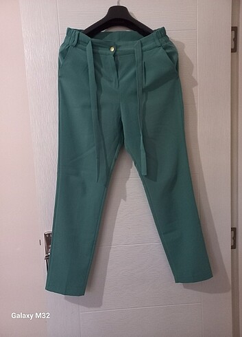 Yeşil kumaş pantolon 