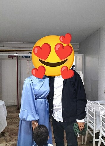 Diğer Bebe mavisi saten elbise