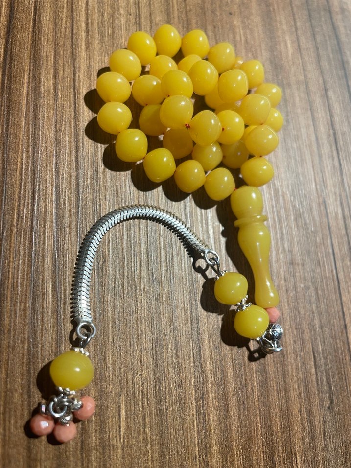 Sarı sıkma  Tesbih şalgami bilek boy gümüş tasarım - Görsel 3
