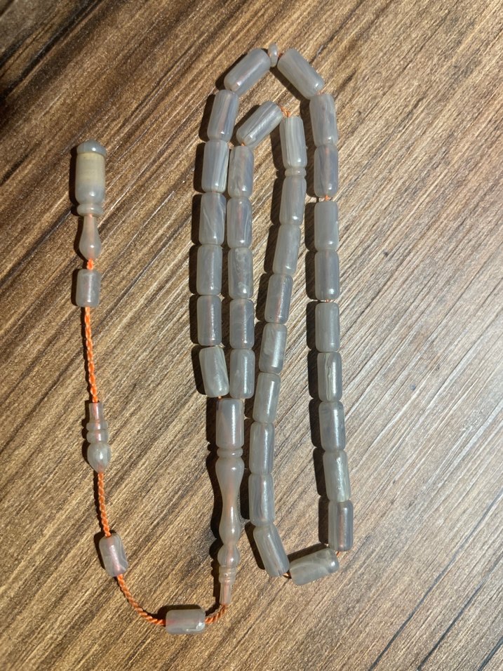 Gri eski isteka obje Erkek Tesbih - Görsel 3