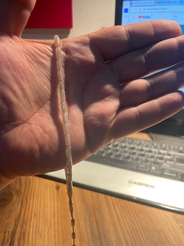 Gri eski isteka obje Erkek Tesbih - Görsel 5