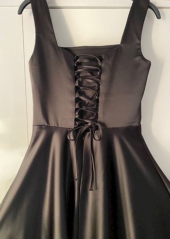 Uzun Siyah Mezuniyet Elbisesi - Görsel 3