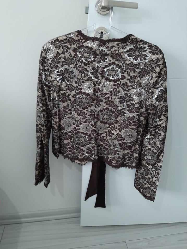 Dantel Detaylı Fitted Bolero ve Elbise - Görsel 3