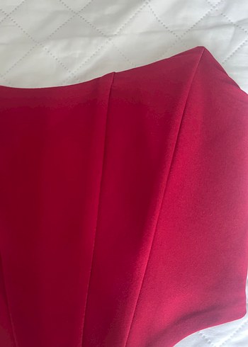 Trendyol & Milla Bordo Straplez Büzgülü Kadın Büstiyer