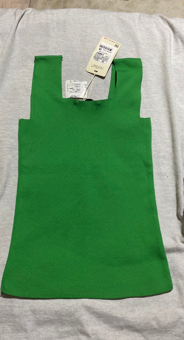 Yeşil kalın askılı atlet - Görsel 2