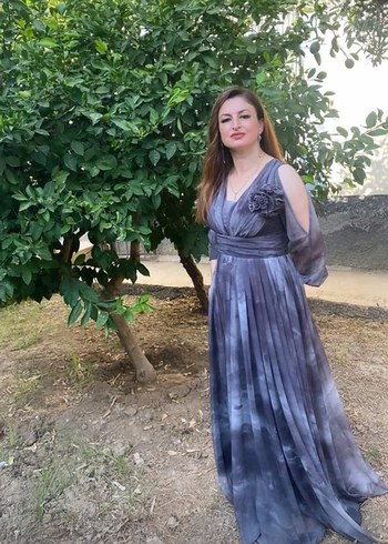 Siyah Uzun Süet Elbise