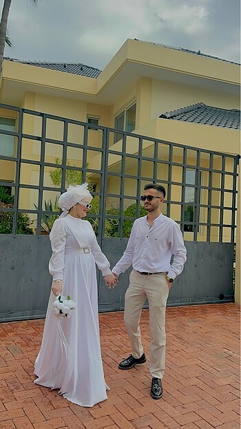 36 Beden Nikah elbisesi tesettür - nikah elbisesi aksesuarlarla beraber