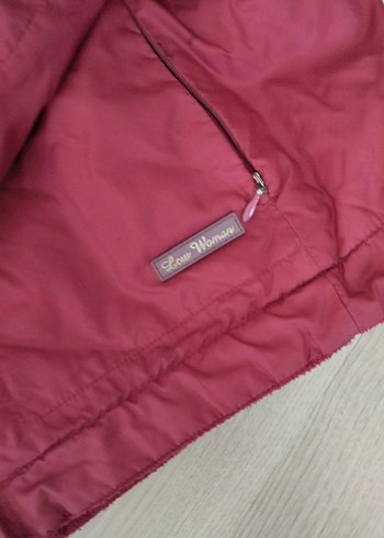 LC Waikiki Bordo Kapüşonlu Fermuarlı Kadın Ceket