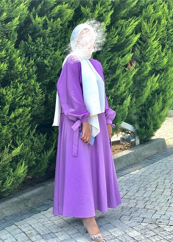 Uzun Mor Salaş Kadın takım etekli