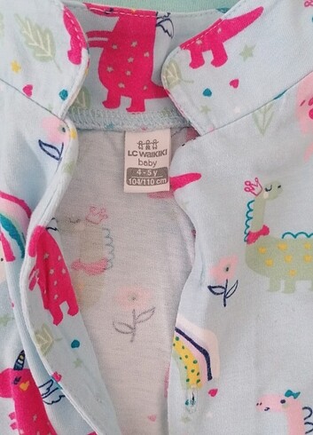 4 Yaş Beden mavi Renk Kız çocuk pijama takımı