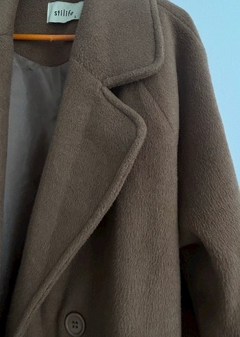 Kahverengi Çift Düğmeli Kaban - Görsel 3