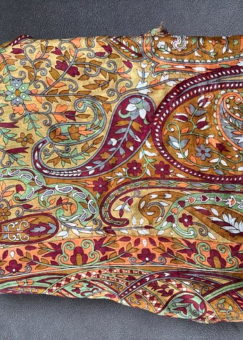 Camel Renkli Bohem Tarzı Drapeli Kadın Şal - Görsel 3