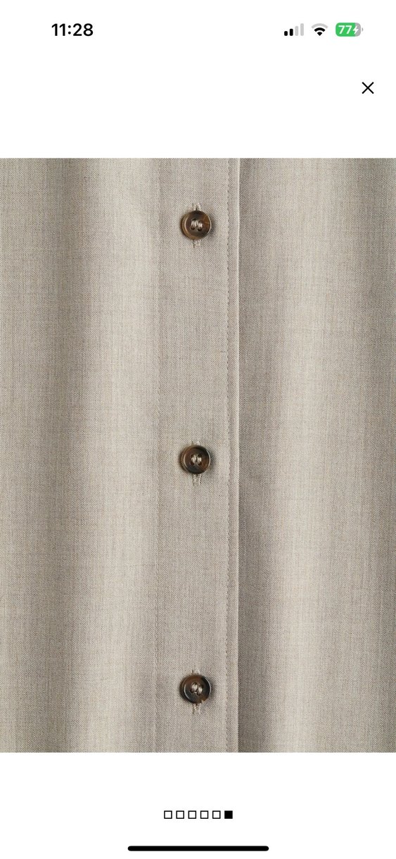 Bej Oversize Keten Gömlek - Görsel 3