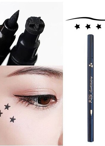 Yıldız baskılı eyeliner 