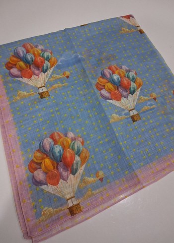 Pastel Renkli Baskılı Çocuk Başörtüsü - Görsel 3