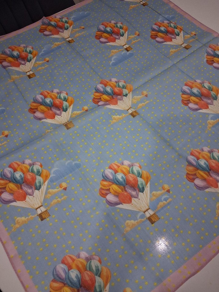 Pastel Renkli Baskılı Çocuk Başörtüsü - Görsel 2