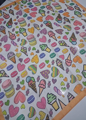 Renkli Baskılı Çocuk Başörtüsü - Görsel 2