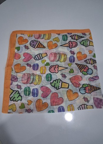 Renkli Baskılı Çocuk Başörtüsü - Görsel 3