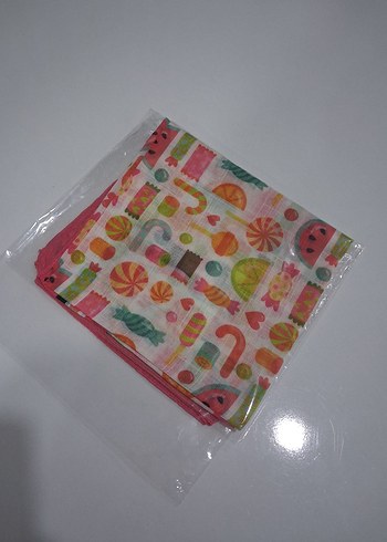 Çocuk Desenli Çok Renkli çocuk başörtüsü - Görsel 2