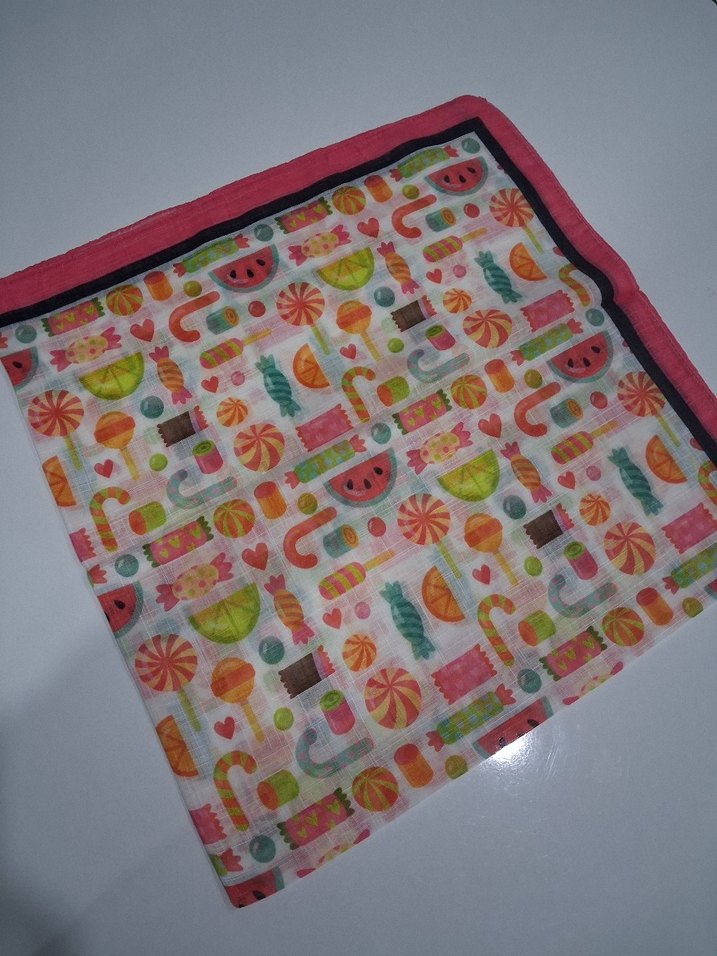 Çocuk Desenli Çok Renkli çocuk başörtüsü - Görsel 3