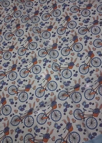 Çiçekli Bisiklet Desenli Renkli çocuk başörtüsü - Görsel 9