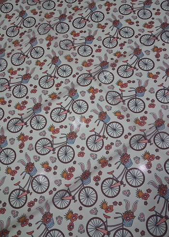 Çiçekli Bisiklet Desenli Renkli çocuk başörtüsü - Görsel 10