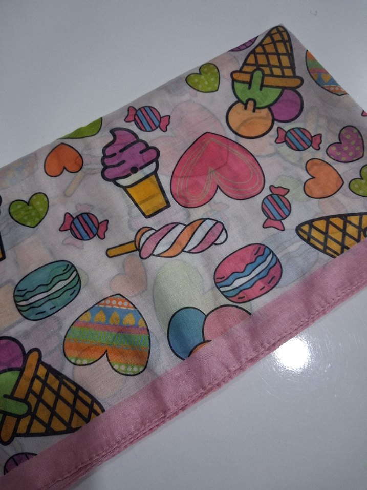 Çocuklar için Pastel Renkli Çok Desenli Başörtü - Görsel 2