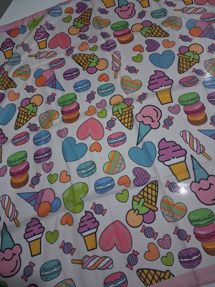 Çocuklar için Pastel Renkli Çok Desenli Başörtü - Görsel 3