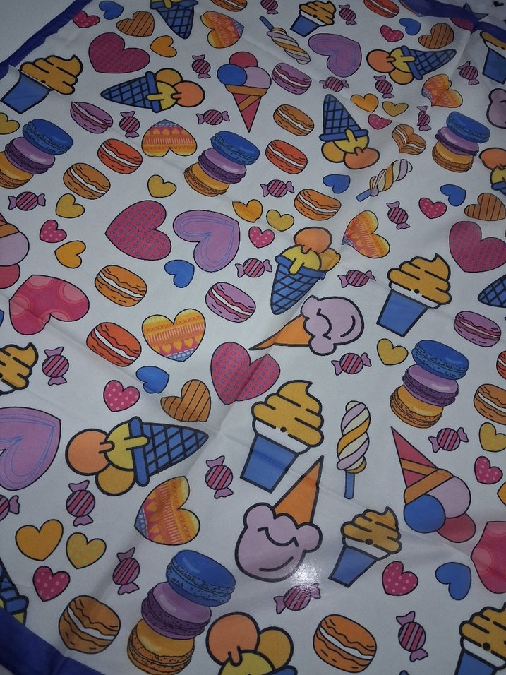 Çocuklar için Pastel Renkli Çok Desenli Başörtü - Görsel 5