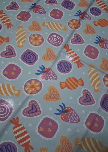 Renkli şeker desenli çocuk başörtüsü - Görsel 3