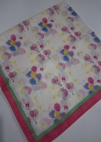 Renkli Baskılı Çocuk Başörtüsü - Görsel 2