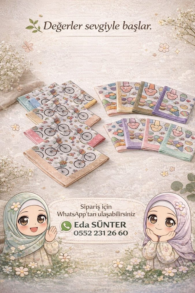 Şeffaf Çok Renkli Kadın Fular - Görsel 5