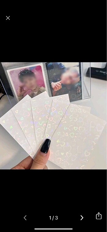 Kpop kalpli hologramli sleeve