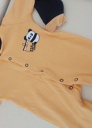 Renkli Baskılı Kollu Bebek Body - Görsel 6