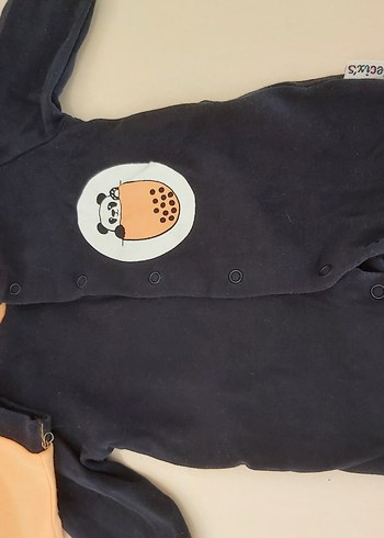 Renkli Baskılı Kollu Bebek Body - Görsel 3