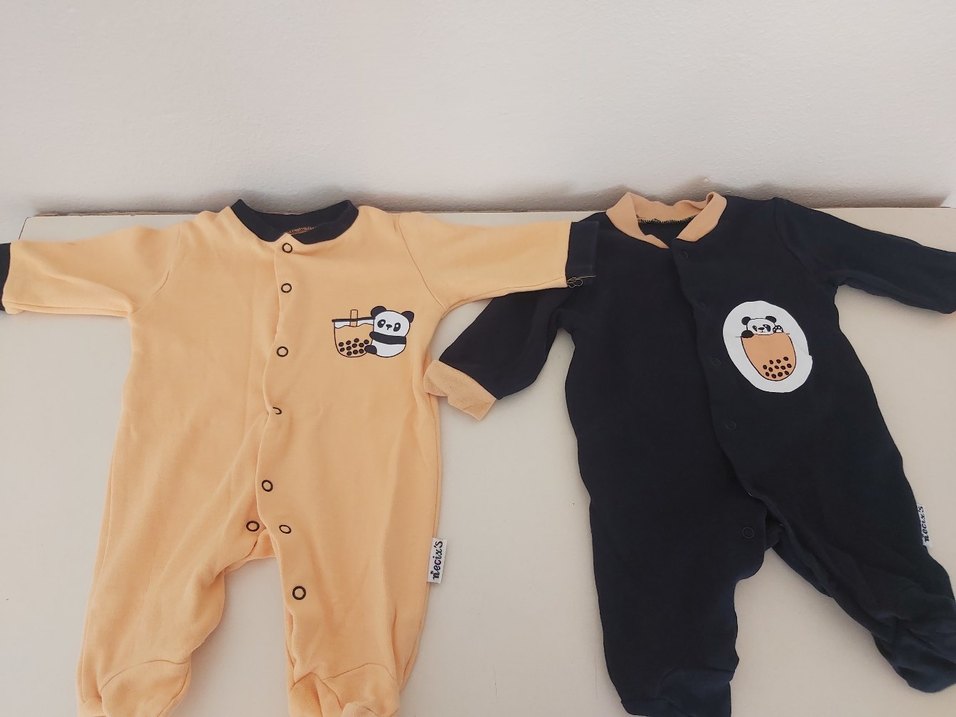 Renkli Baskılı Kollu Bebek Body - Görsel 5