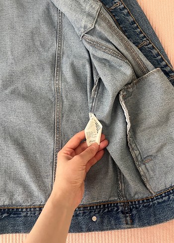 38 Beden Düğmeli Mavi Kadın Denim Ceket