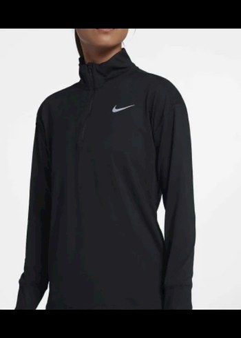 Kadın Siyah Yarım Fermuarlı Sweatshirt
