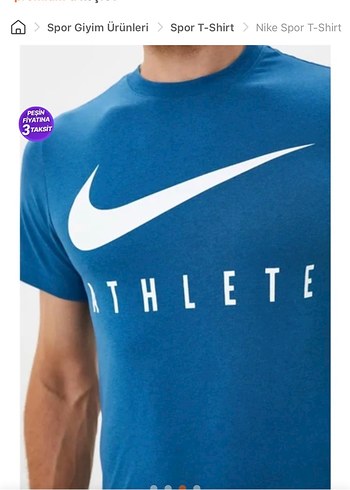 xs Beden mavi Renk Nike Erkek Mavi Baskılı Spor Tişört