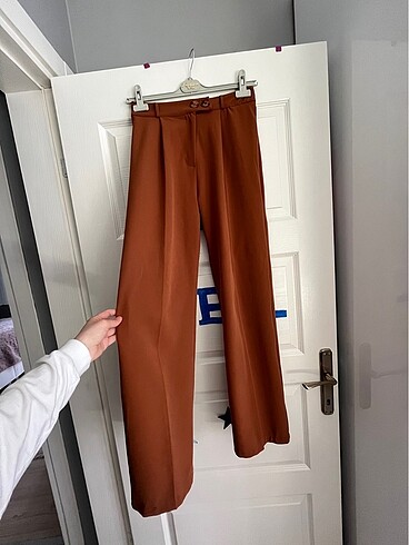Kahverengi plazzo pantolon